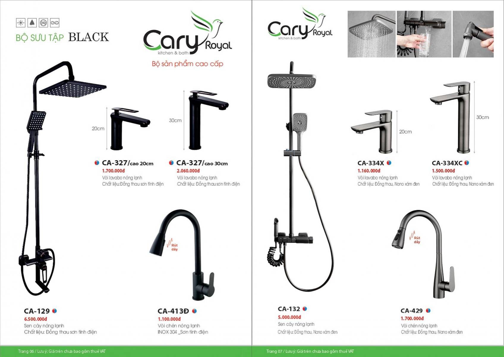 Thiết bị vệ sinh Cary Royal Catalogue và Bảng giá mới nhất 2026 /Page 4